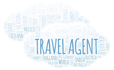 Fototapeta premium Travel Agent word cloud.