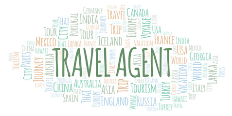 Travel Agent word cloud.