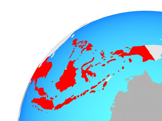 Fototapeta premium ASEAN memeber states on globe
