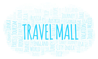 Fototapeta premium Travel Mall word cloud.
