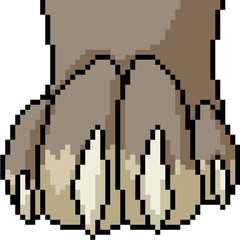 vector pixel art paw