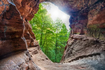 Photo sur Plexiglas Gris foncé Die Genovevahöhle im Kylltal