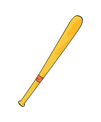Baseball Bat with Handle, Vector Illustration