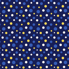 Vector seamless texture with contrasting polka dot pattern