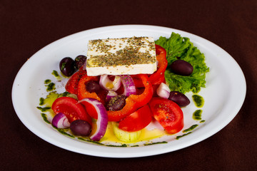 Greek salad with feta