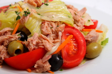salad with salmon