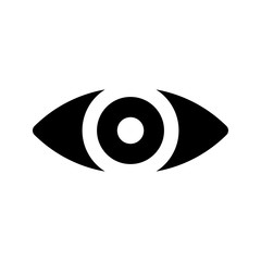 View vector icon, eye symbol. Simple illustration, flat design for web or mobile app