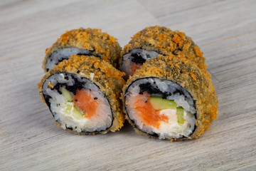 Japanese roll with salmon
