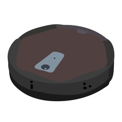 white background, cleaning, robot vacuum cleaner