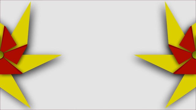 Paper Windmill rotation, colorful Paper windmill animation.