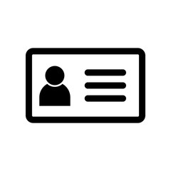 Id card vector icon, access symbol. Simple illustration, flat design for site or mobile app
