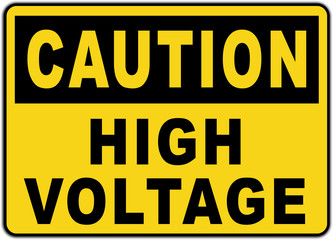 Caution sign: high voltage