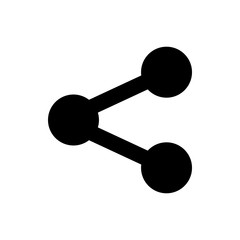 Share vector icon, public symbol. Simple illustration, flat design for site or mobile app
