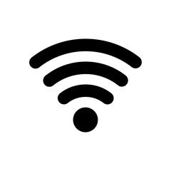 Wireless vector icon, wifi symbol. Simple illustration, flat design for site or mobile app