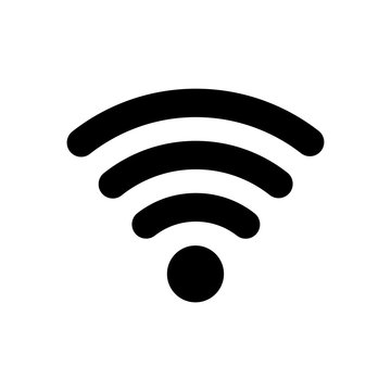 Wireless vector icon, wifi symbol. Simple illustration, flat design for site or mobile app