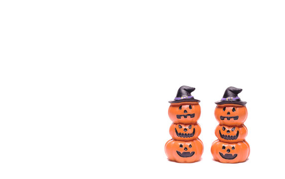 Overlap Pumpkins Model Decorated For Halloween