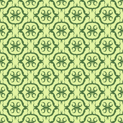 Fototapeta premium seamless geometric abstract pattern with floral motive