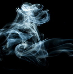 Obraz premium Smoke on black background