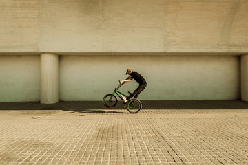 Guy riding a bmx bike