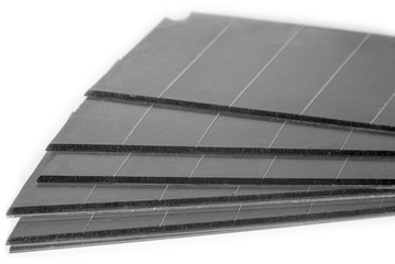 New spare blades for the cutter knife on the white