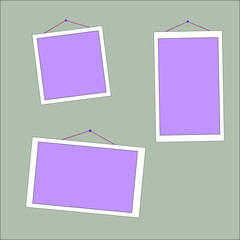 three photo frames
