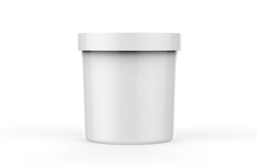 Ice Cream Cup Mock-up Template On Isolated White Background, Ready For Your Design Presentation, 3D...