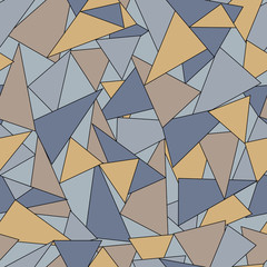 Colorful geometric abstract seamless pattern with triangles.