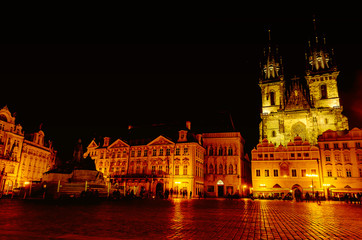 Fototapeta na wymiar Old town Square in Prague