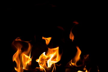 Abstract fire on black background