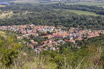 Fototapeta na wymiar A view from the Tokaj hill of city Tokaj