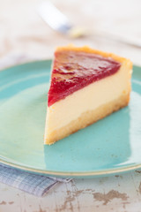 slice of homemade tasty cheesecake