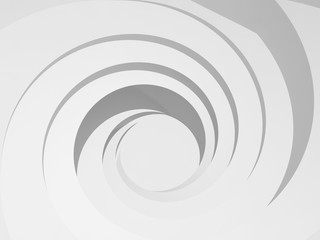 White spiral hole background. Abstract 3d