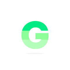 Vector Logo Letter G Green Energy Battery