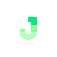 Vector Logo Letter J Green Energy Battery