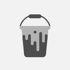 Paint bucket icon isolated on white background. Vector illustration.