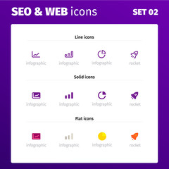 Icons for web and seo applications