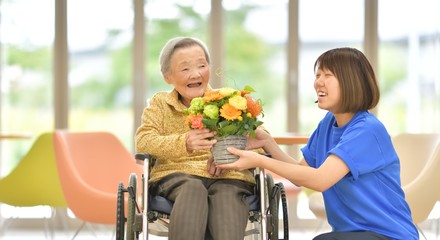 老人介護施設・母９０歳の誕生日