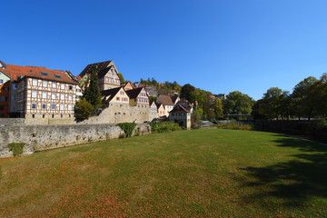 Schwäbisch Hall,Baden-Württemberg, Deutschland : Altstadt am Kocherufer