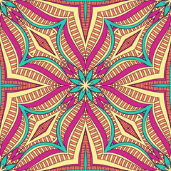 Hand drawn ornamental seamless pattern