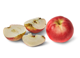 apples on white background