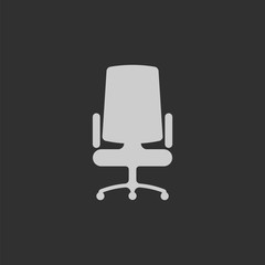 Armchair Office icon isolated on white background. Vector illustration.