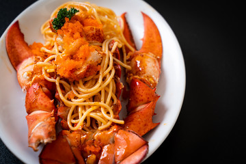 lobster spaghetti with shrimp egg