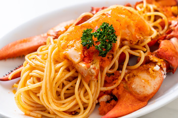 lobster spaghetti with shrimp egg