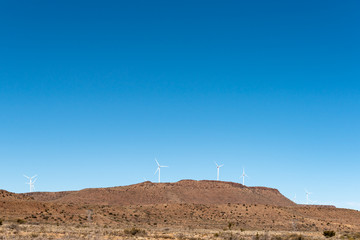 Wind turbines near Phillipstown in the Northern Cape