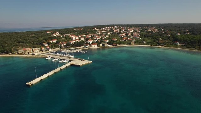 Aerial - Croatian island, Olib