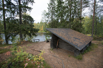 Fototapeta na wymiar フィンランドのキャンプ場