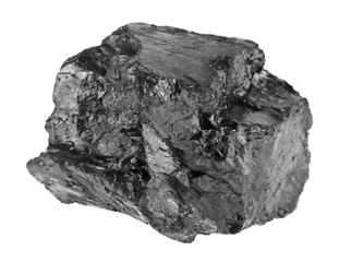 black coal isolated on white background