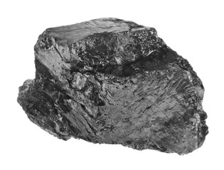 black coal isolated on white background