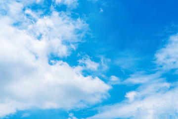 Beautiful blue sky with cloudy. Color sky is clear with white clouds on natural background.