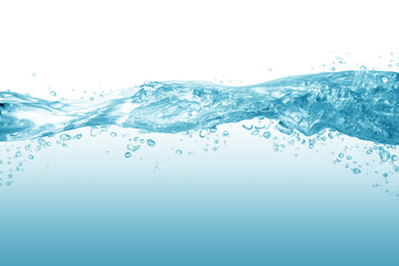 water, Water splash,water splash isolated on white background,blue water splash,  